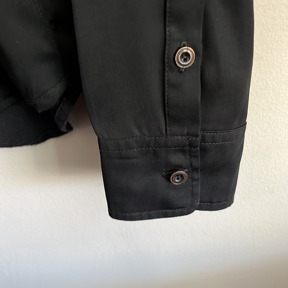 HARLEY Davidson Women’s EUC Black Button Up Long Sleeve Blouse Sz M - Picture 4 of 7